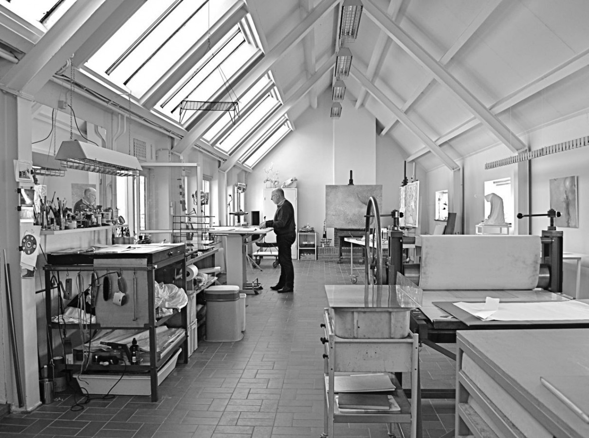 Het atelier van Ronald Tolman in Beuningen